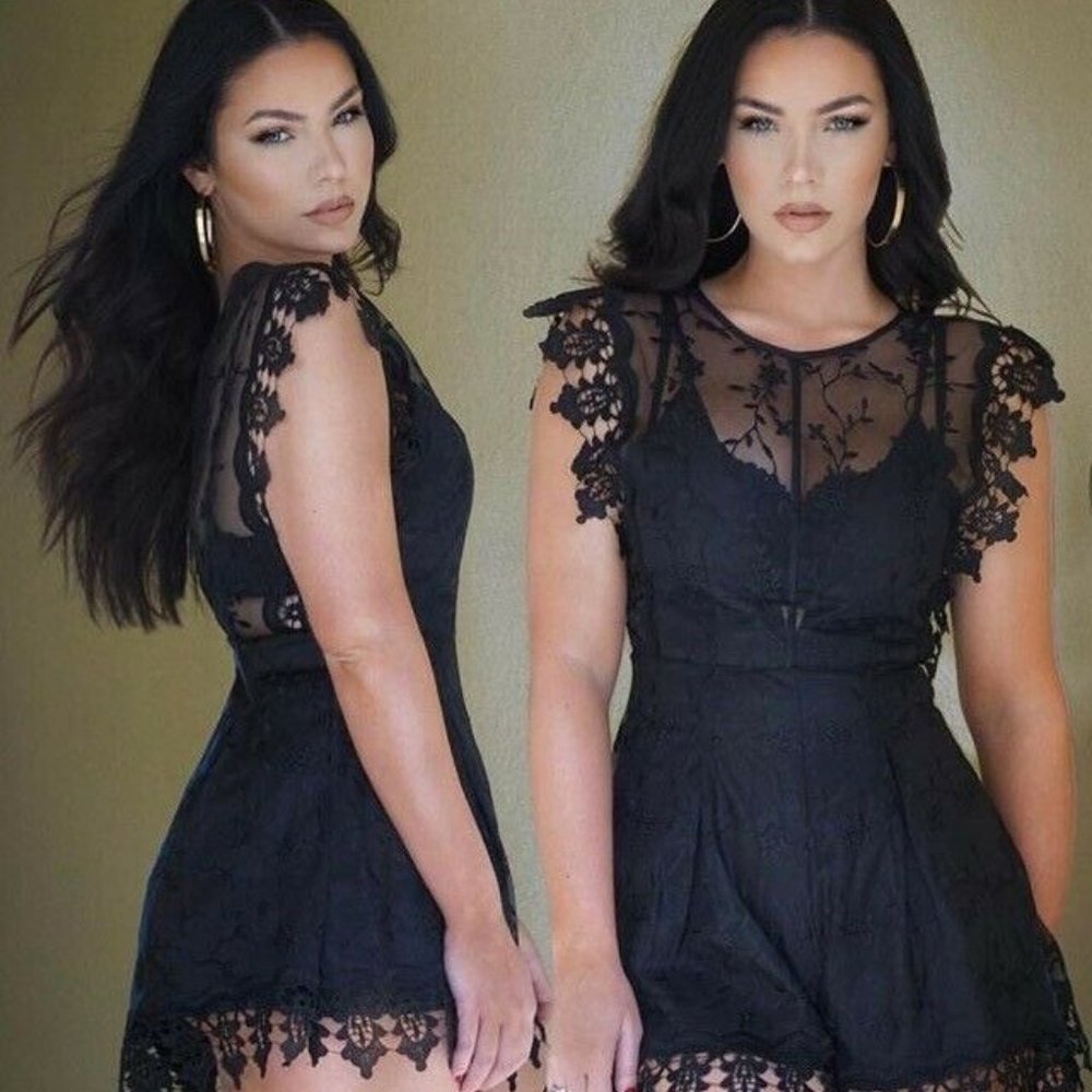 Latiste By Amy Scalloped Romper